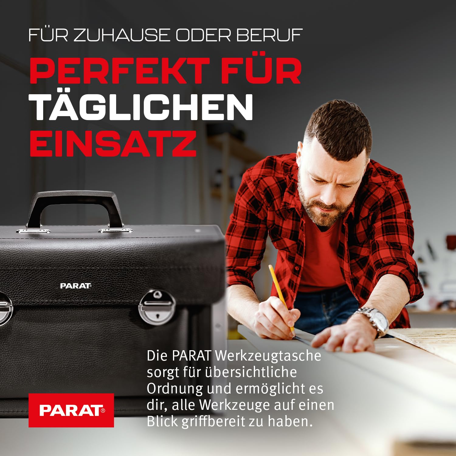 Parat Torba na narzędzia NEW CLASSIC Allround (rozmiar M/walizka narzędziowa bez zawartości, czarna) 5363000031
