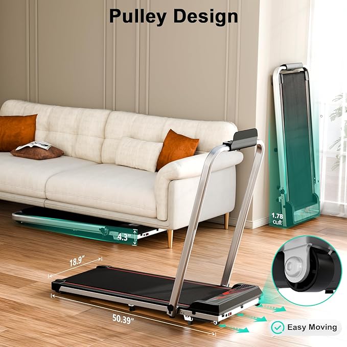 Caminadora Eléctrica Plegable con Inclinación Manual 3 HP Gris miniatura 8