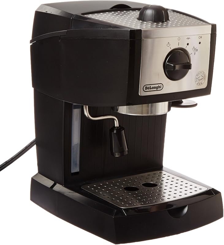 DeLonghi EC155 Máquina de café expreso y capuchino de 15 bares, color negro