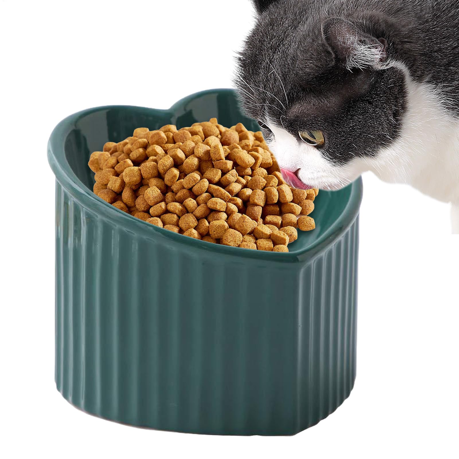 Gamelles inclinées en céramique pour chat et petit chien - Support surélevé en porcelaine