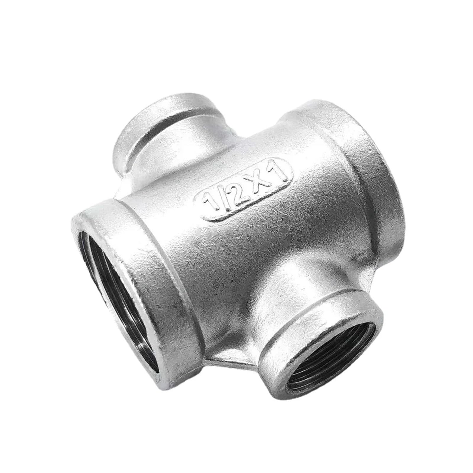1/2 "3/4" 1 "1-1/4" 1-1/2 "2" Riduttore Femmina Croce 4 Modi In Acciaio Inox 304 Raccordo Connettore Acqua Gas Olio(2 To 1-1l2 Inch)