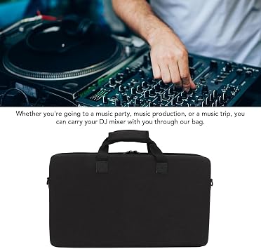 Sxhlseller DJ Controller Travel Case for Pioneer 2-Channel Mixers, Hard EVA Bag with Strap, Fits DDJ-FLX4, DDJ-400, SB3, RB, S2, Black