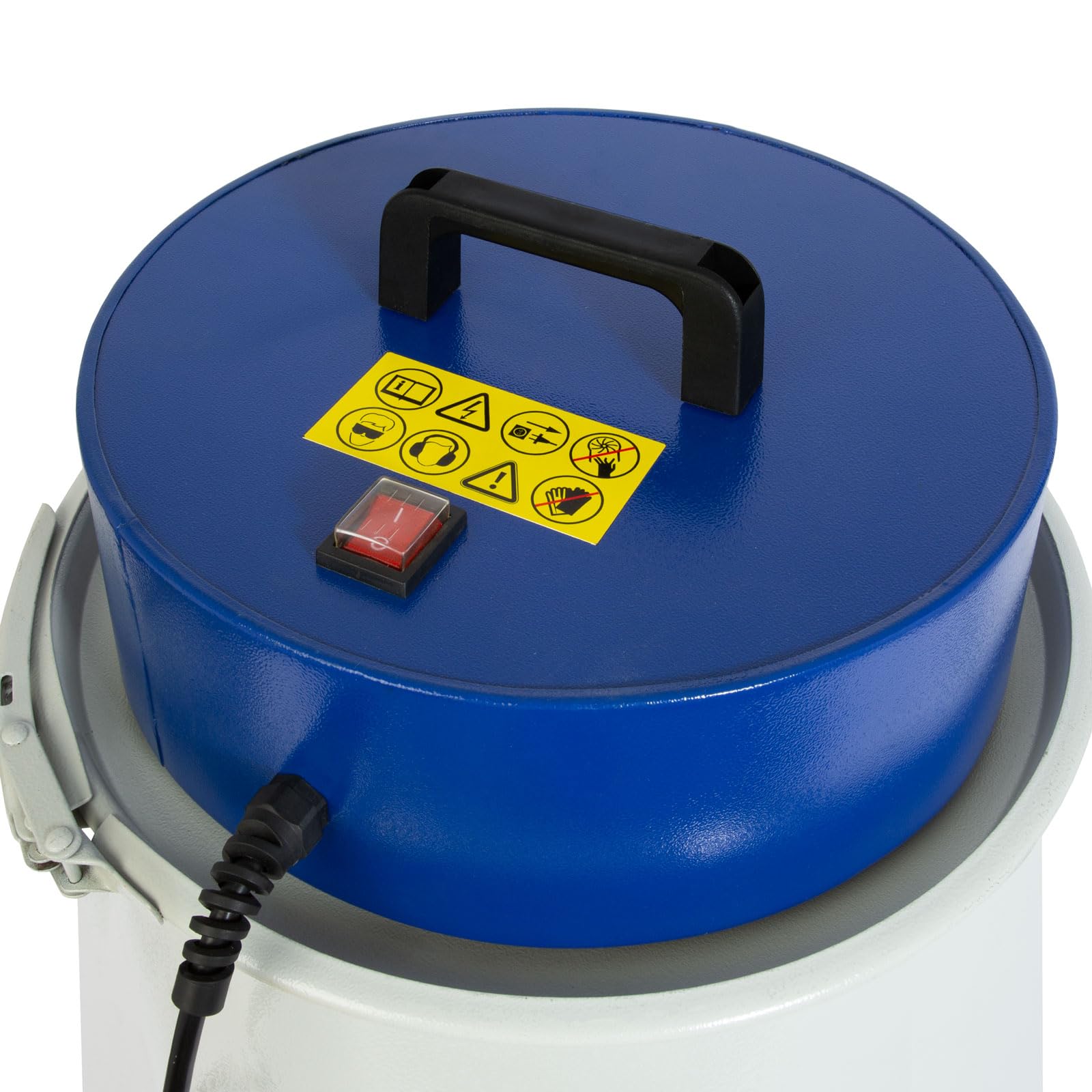 EBERTH Aspirador 1100W, Capacidad 50L, caudal de Aire 180 m³/h, diámetro de la conexión de la Manguera de aspiración 100 mm, Recipiente metálico, para Taller, para Polvo, Polvo de Madera, Profesional