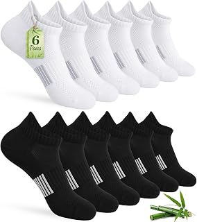Ankle Socks for Women, Bamboo Viscose Moisture Wicking Socks | Bamboo Viscose and Cotton Blend,Breathable Low Cut Cooling Socks for Summer in Gift Box,Fit Womens Shoe Size 7-9/9-11