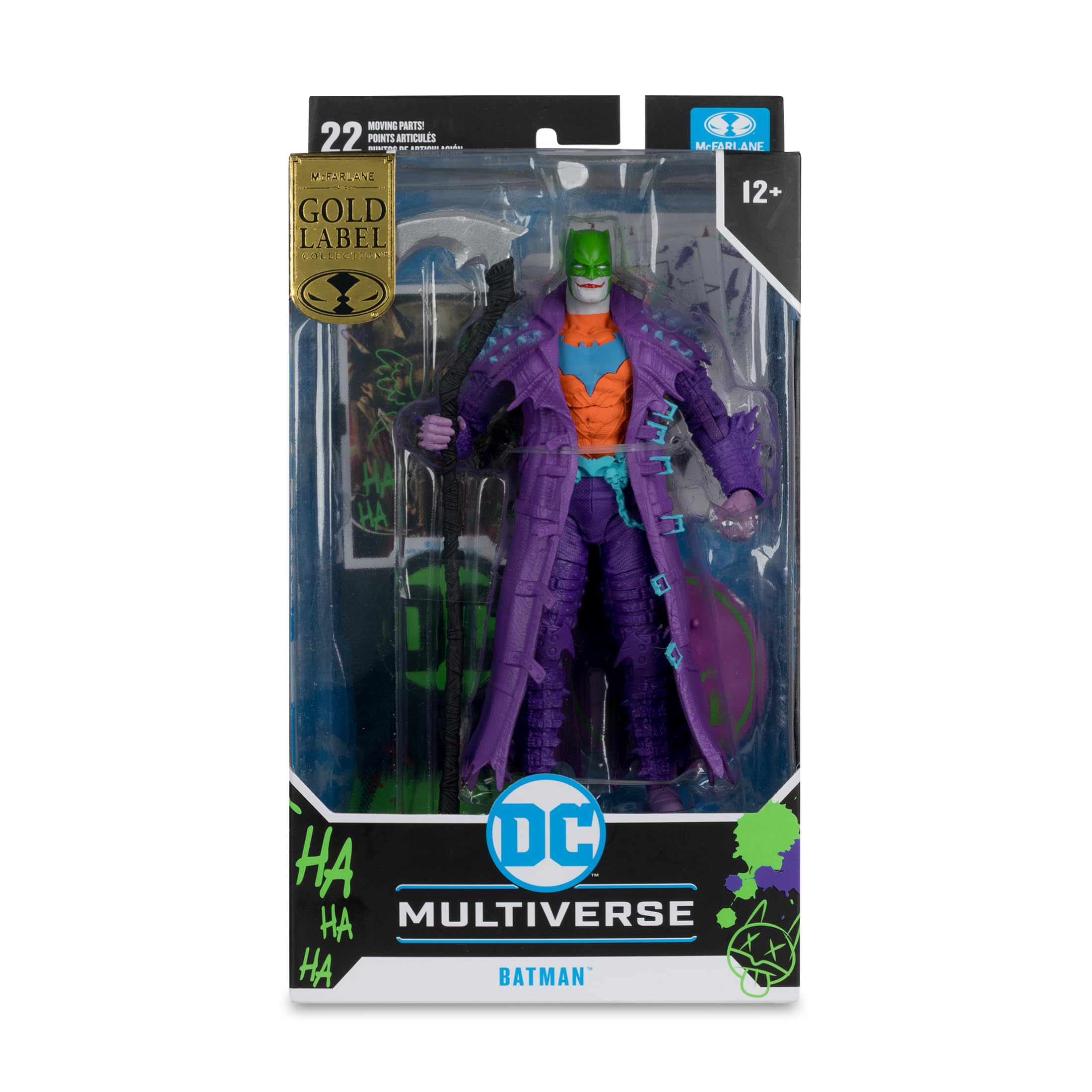 DC Multiverse Batman (Dark Nights: Death Metal) Jokeryzowana złota etykieta 18 cm figurka McFarlane Toys