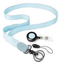 Vista 8 de Cordón negro para llaves con tira para el cuello genial, cordón con carrete retráctil para insignias, llavero largo y cómodo, llaveros estéticos