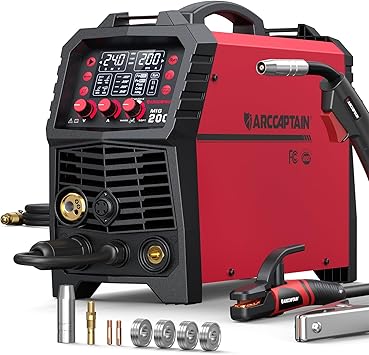 30% off: ARCCAPTAIN MIG Welder, 200Amp 6 in 1 Gas MIG/Gasless Flux Core MIG/Stick/Lift TIG/Spot welding/Spool Gun …
