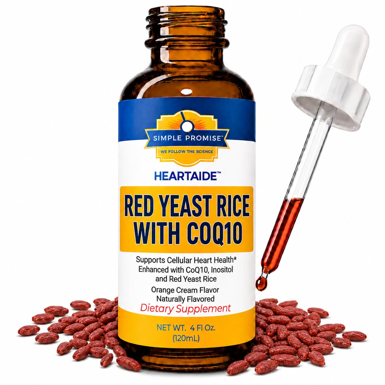 HeartAide - Red Yeast Rice with CoQ10 Liquid Drops - Cholesterol Support