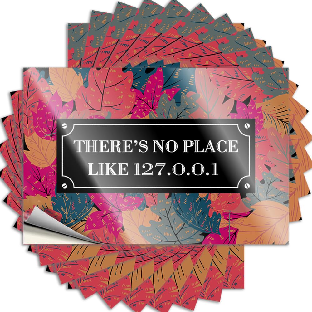 There’s No Place Like 127.0.0.1 Fuzzy Books - Decals Tumbler Removable Vinyl Decal(8X12CM)