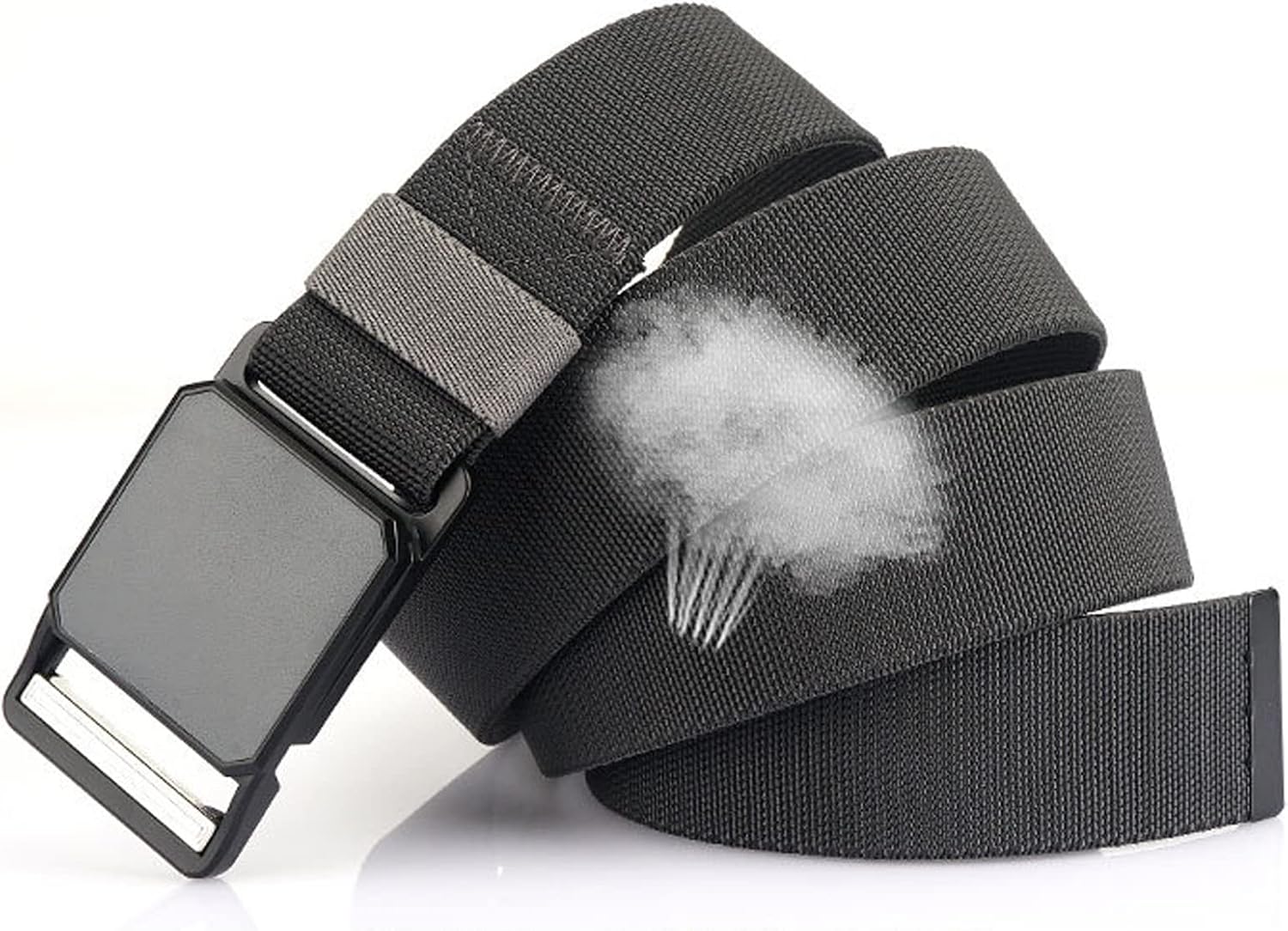 Tactical Elastic Belts for Men Quick Release Magnetic Buckle Stretch Webbing Heavy Duty Work Golf Belt 1.5inch Wide - Image 6