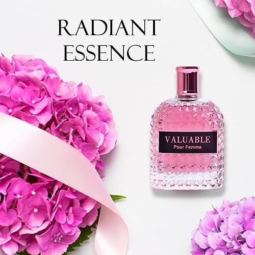 Miniatura 5 de Valentine Pink&Valuable Perfume Set for Women - Floral Fragrance Gift Set with Floral Fruity Scent 3.4 Fl Oz Each Eau De Pafume for Office Wear