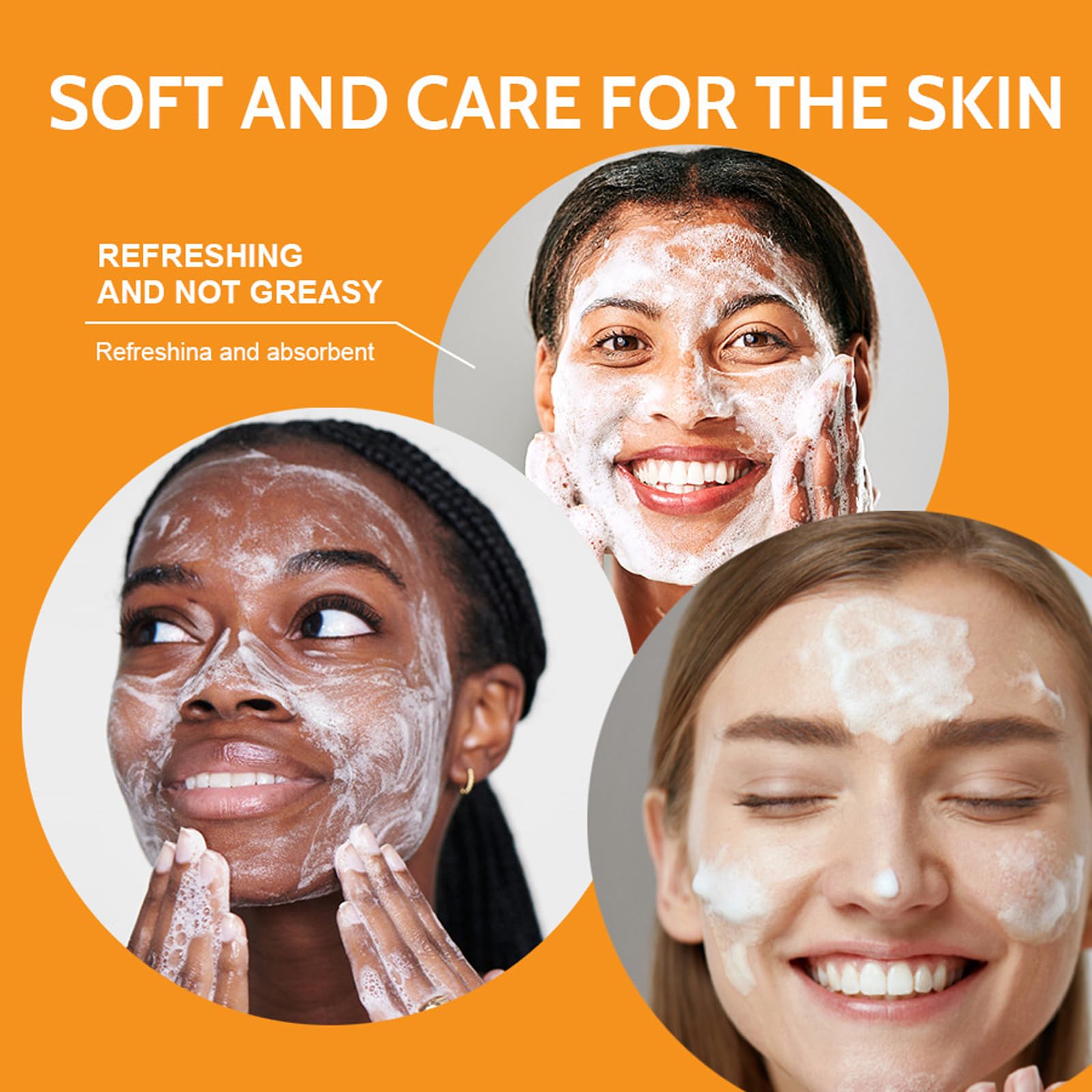 Detergente facial de cúrcuma, con cepillo de limpieza suave, limpiador facial espumoso para todo tipo de pieles, fórmula exfoliante de limpieza profunda, enriquecido con aceite de coco (4 unidades)