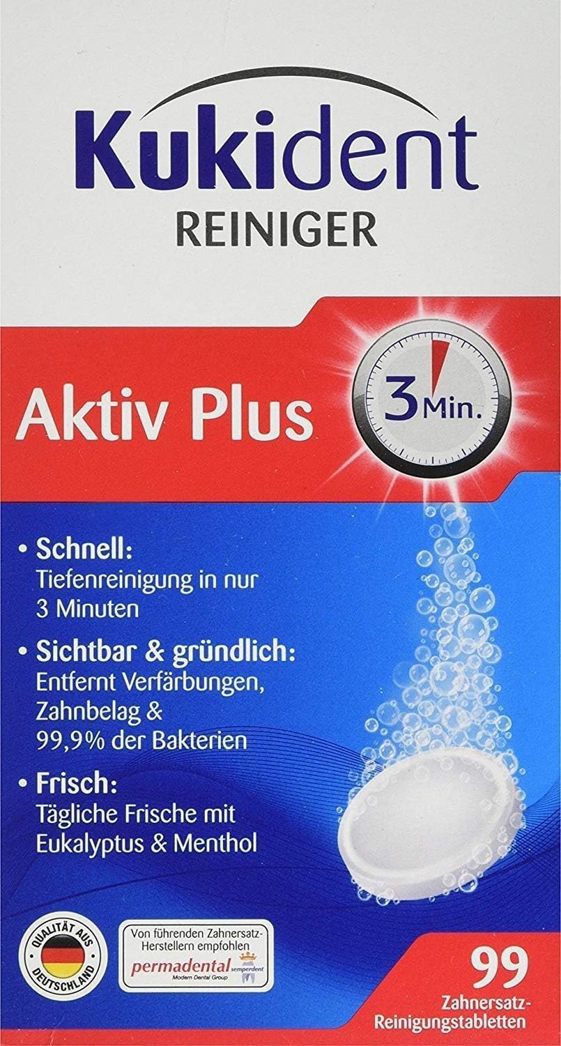 Kukident Active Plus Express 99er Pack of 3 (3 x 99 Pieces)