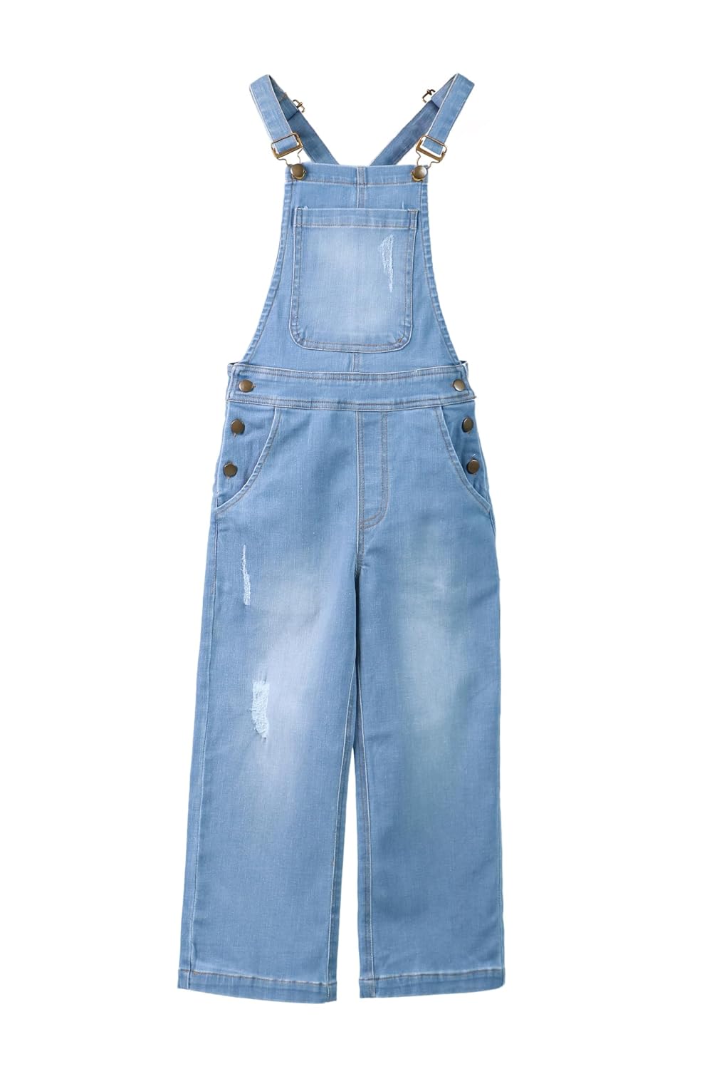 Tweeny Mini Girls Pure Cotton Denim Dungaree for Kids | Relaxed Fit Full Length Overall Outfit with Pockets | Adjustable S... - Review, Price and Buying Guide