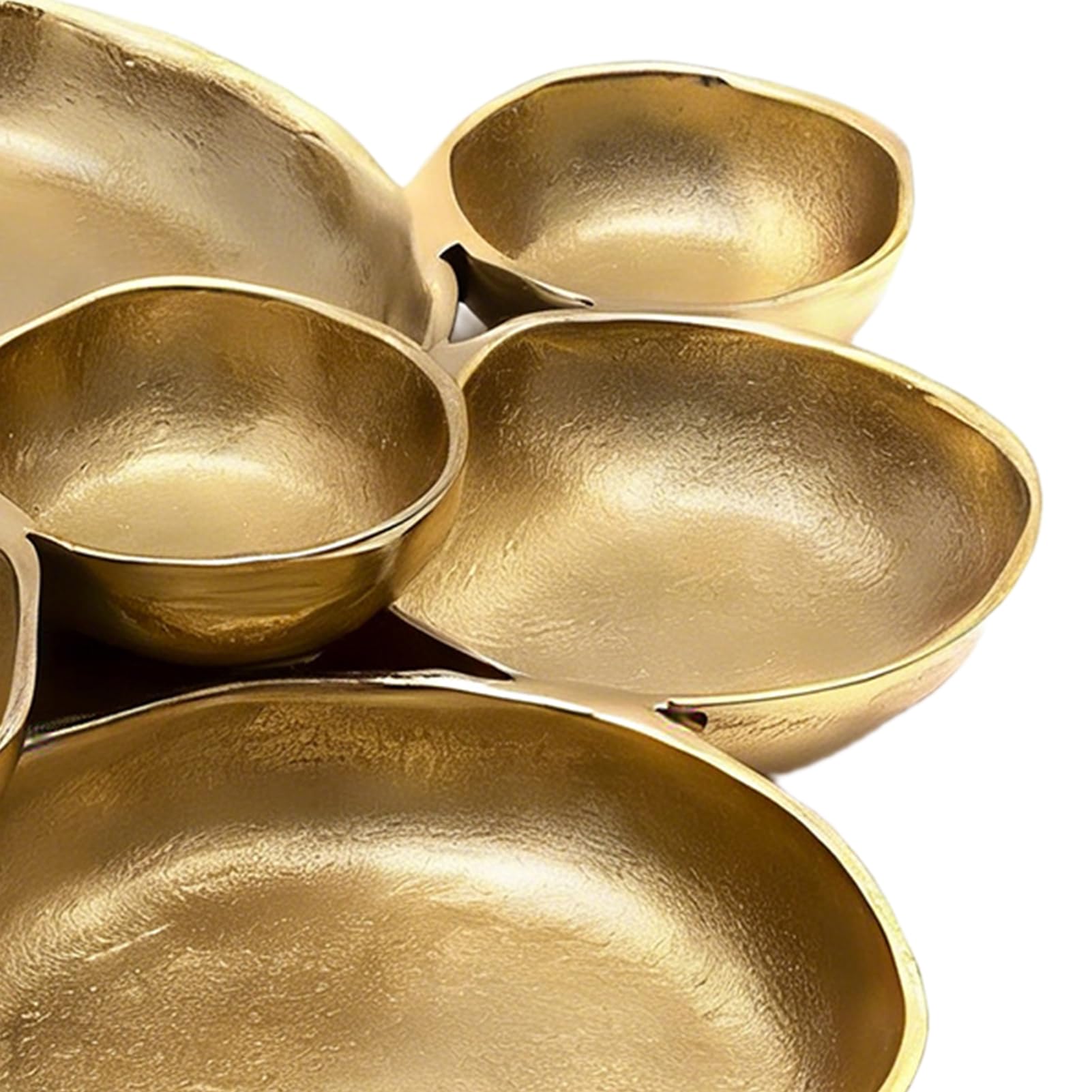Verbundenes Cluster Von Servierschalen 9-Fach Gold Rund Servierplatte Für