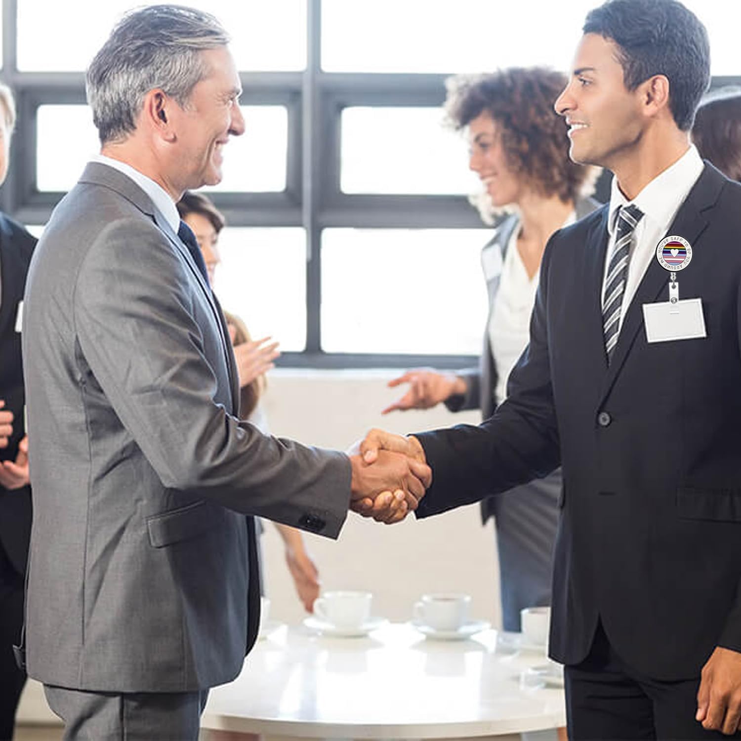 LGBTQ Badge Reel,Rainbow Heart Acrylic Badge for ID Card Badge,Telescoping Retractable Badge Holder Alligator Clip Accessories for Nurse,Medical Worker,Nursing Student,Teacher - Image 5