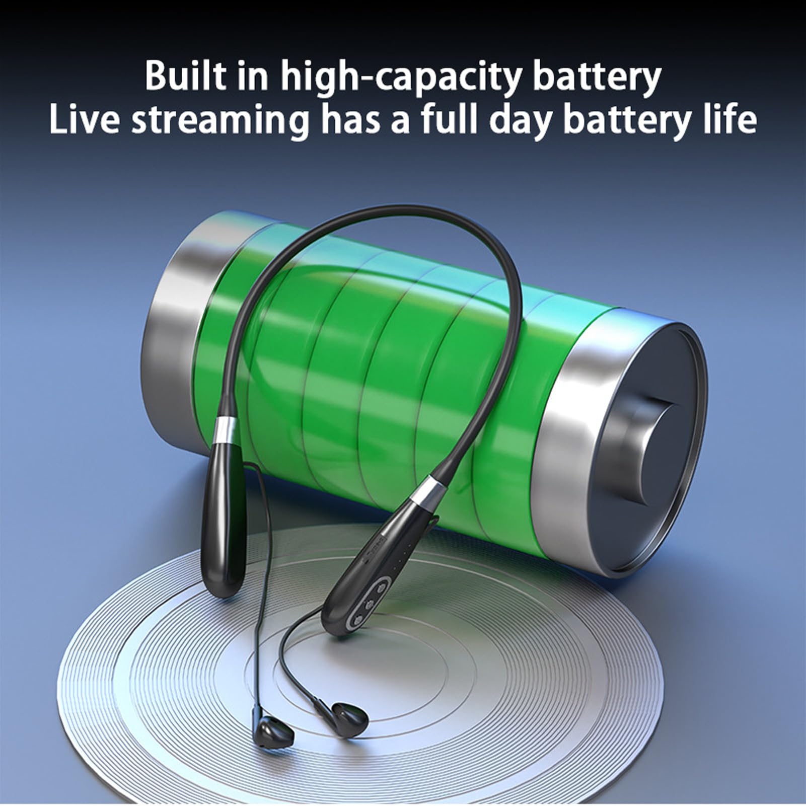 VBESTLIFE Carte Son sans Fil Écouteurs en Streaming en Direct, Carte Son Portable Casques de Diffusion en Direct avec Télécommande pour Youtube, TikTok
