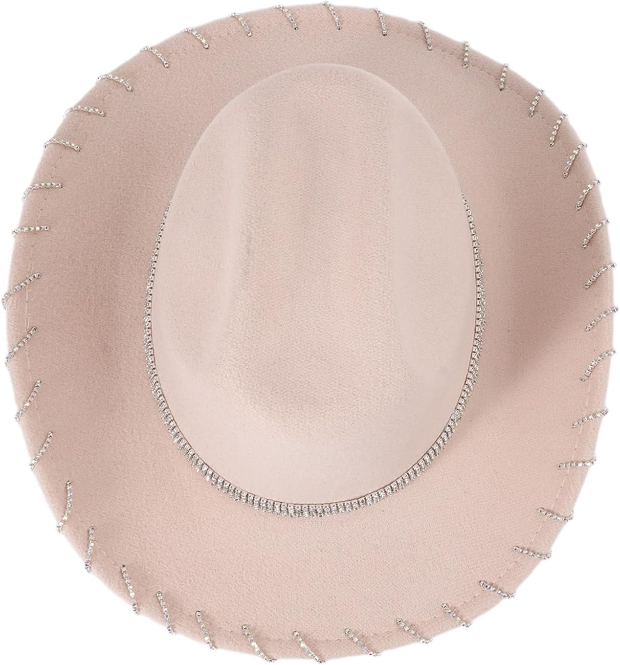 Vacation Cowboy Hats Belt Hand Beading Crystal Girl Cowgirl Hat for Carnivals Music Festival Cowgirl Hat