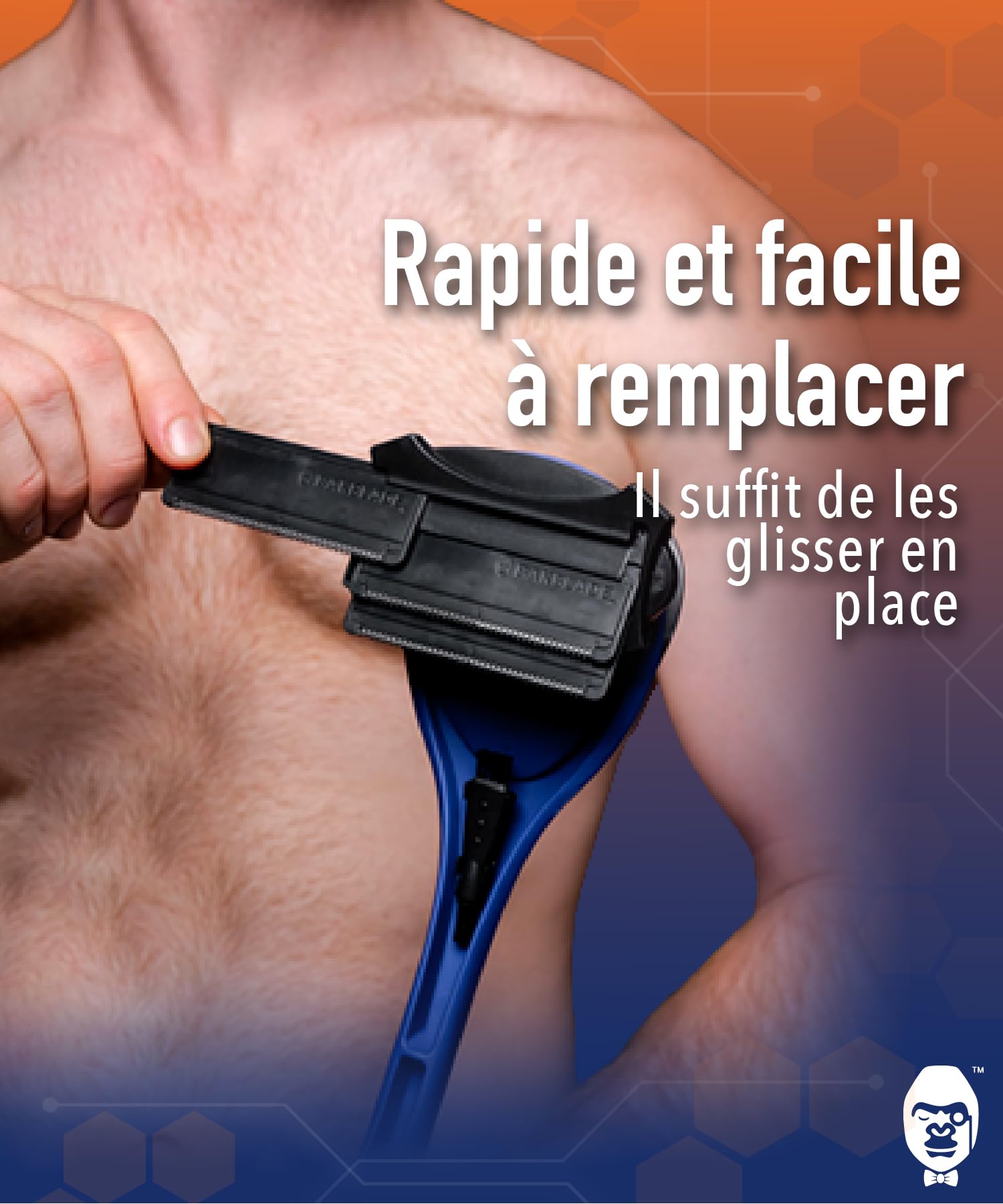 12 Lames de Rasoirs Rechange pour Bakblade 2.0, 3.0 et 2.0 Elite, Brosse Nettoyage Incluse Technologie Dryglide, Rasage Humide ou Sec Rasoir, Dos Corps Rasage 12 unité (Lot de 1)