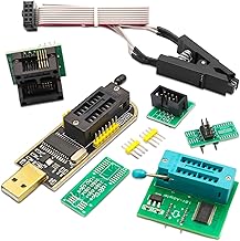 APKLVSR SOIC8 SOP8 Test Clip für EEPROM 25CXX / 24CXX,BIOS USB Programmierer CH341A + SOIC8 Clip + 1,8V Adapter + SOIC8 Adapter für 24 25 Serie Flash