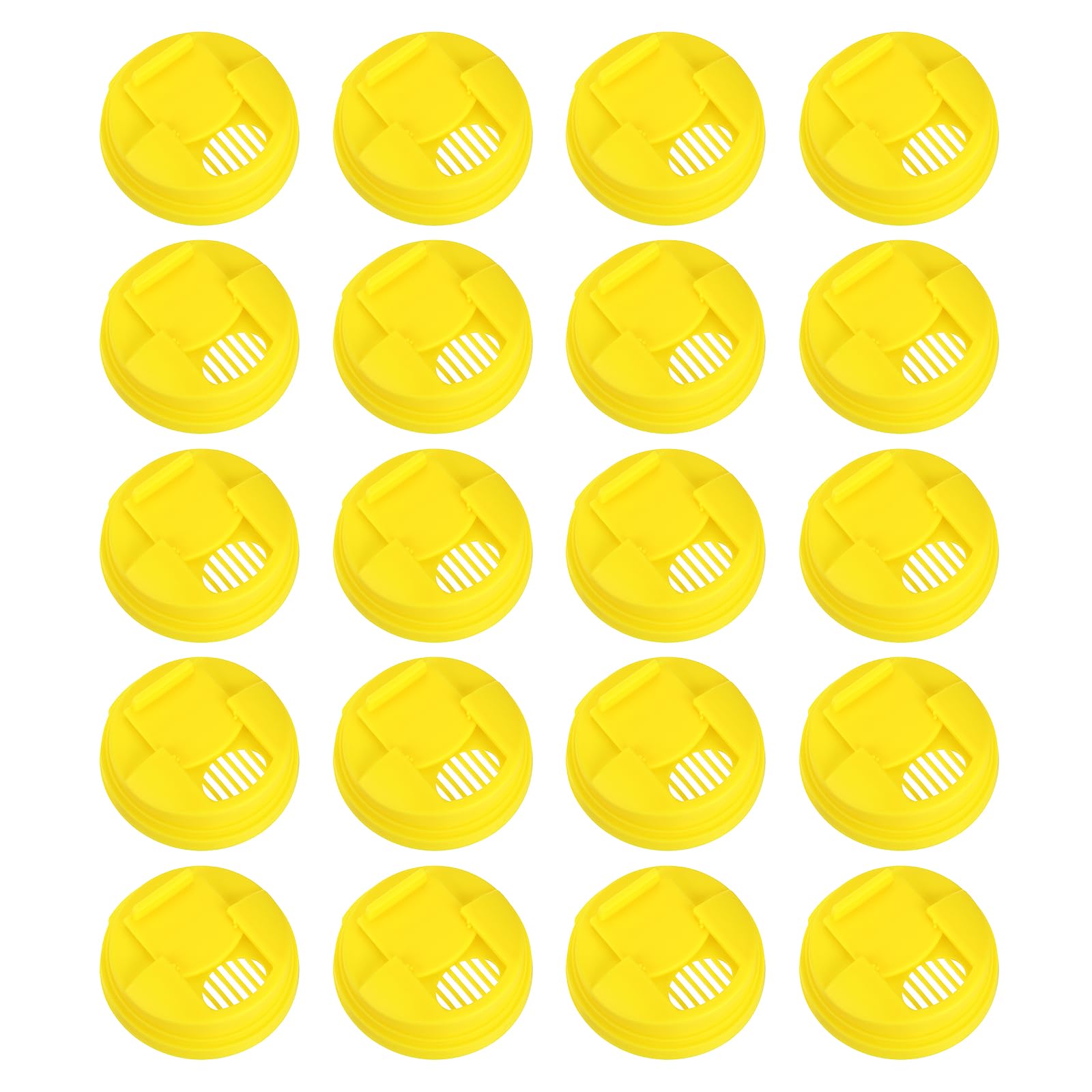 Couvercles de canettes de soda et bière en plastique jaune anti-poussière x20