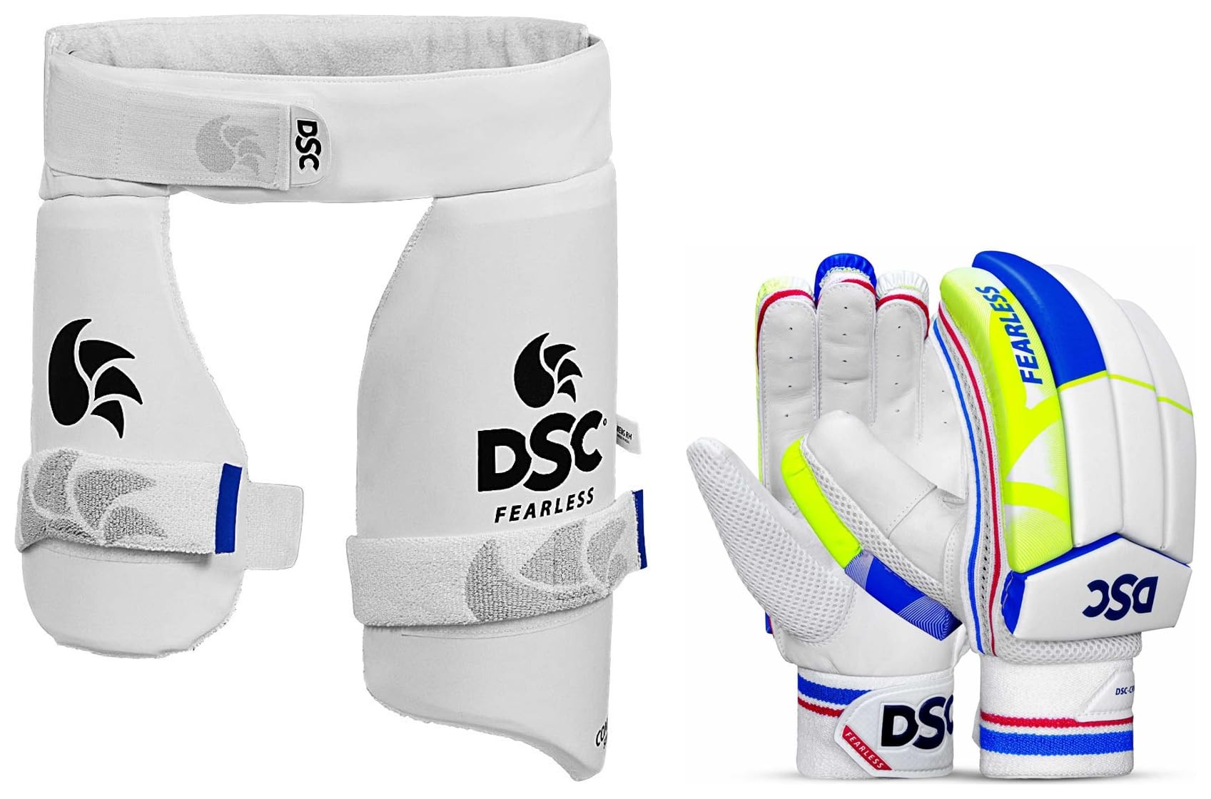 DSC Condor Surge(Combo) Cricket Thigh Pad Boys Right & DSC 1500398 Intense Attitude Men's Polyester Cricket Right Batting Gloves (Colour May Vary)-image-26
