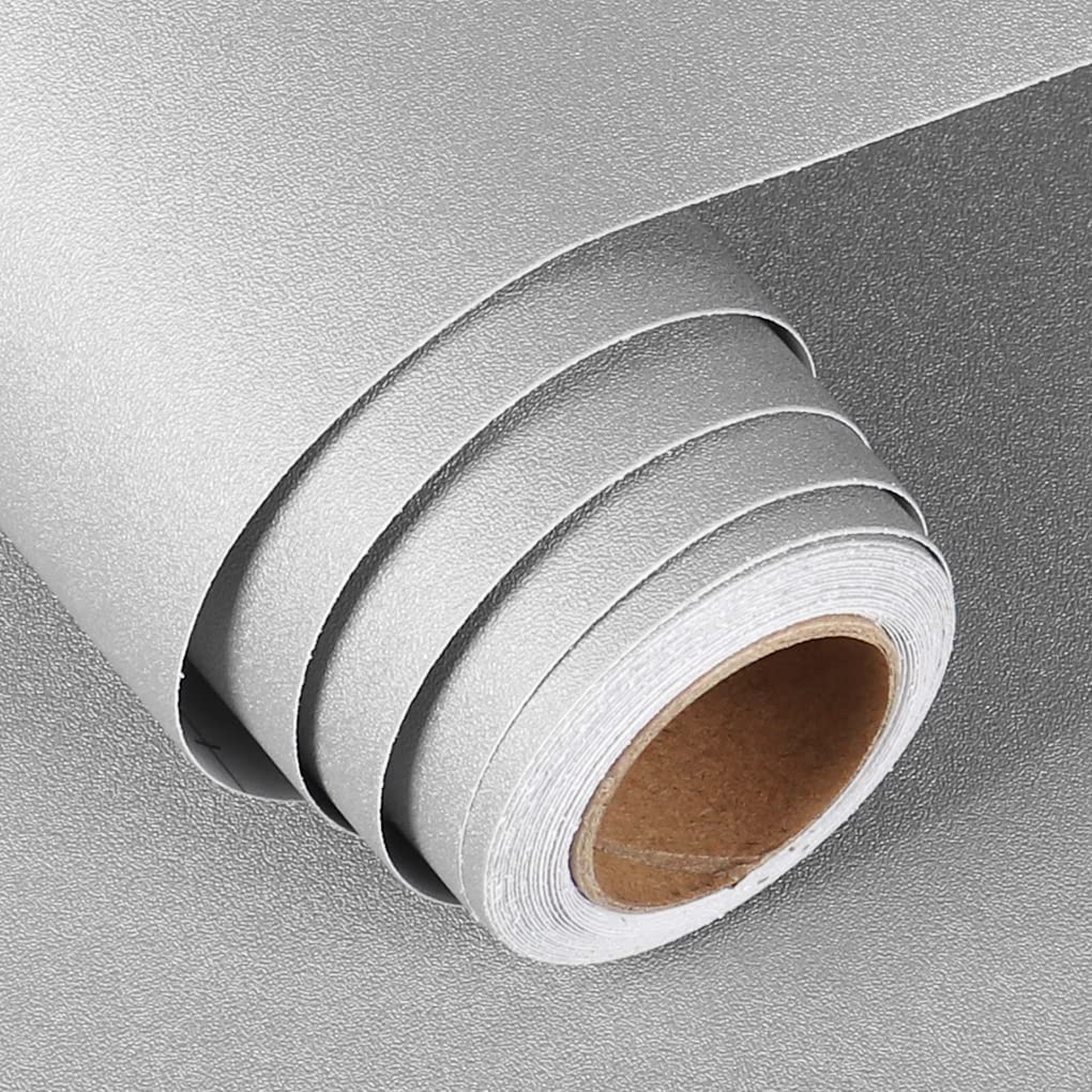 HAPPYMATES Matte Contact Paper Peel and Stick Wallpaper Removable Thick Contact Paper for Cabinest Self-Adhesive Shelf Liner Drawer Table Desk (2 Feet x 4 Feet, Silver Wood) (B0BZDD9KT9) Amazon Price History, Amazon Price Tracker