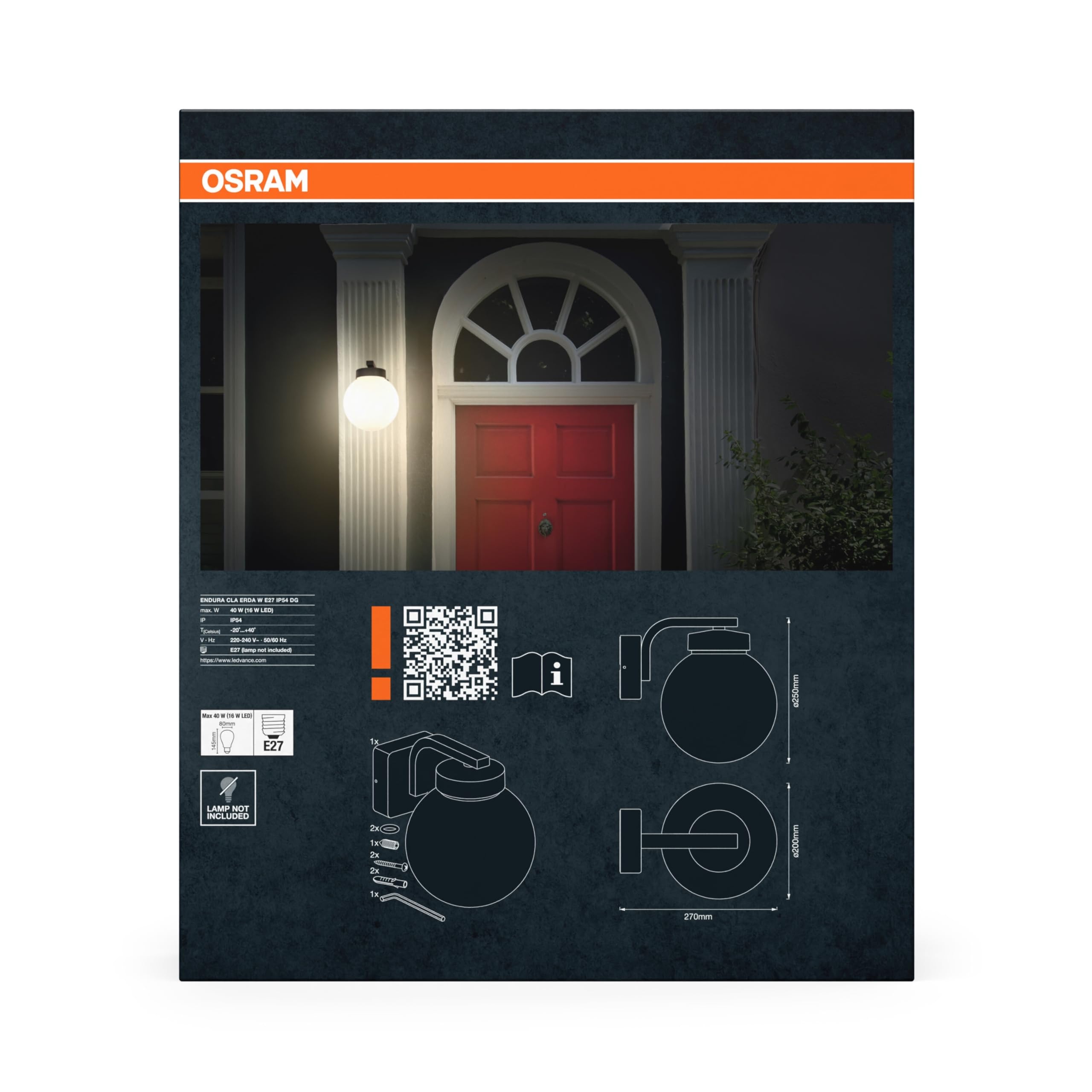 OSRAM Applique LED Endura Classic Erda E27 IP54