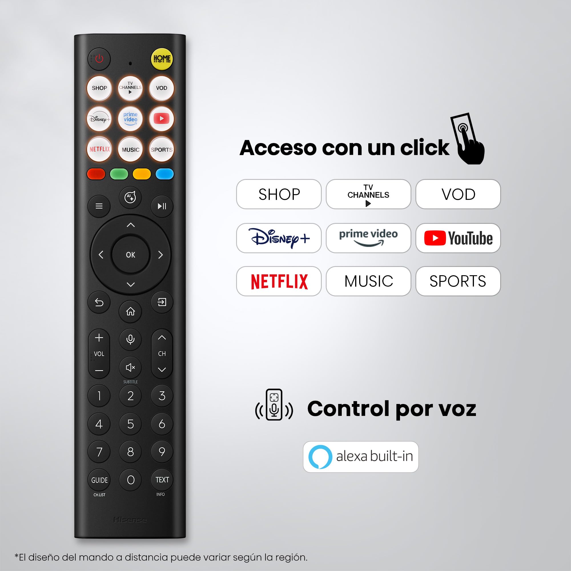 Hisense 50E7S - Hi-QLED Smart TV 50 Pulgadas, Hi-QLED Color, Dolby Vision.Atmos, Escalador IA 4K, Smooth Motion IA, Modo Juego Plus, Dolby Vision IQ, HDR10+Adaptive
