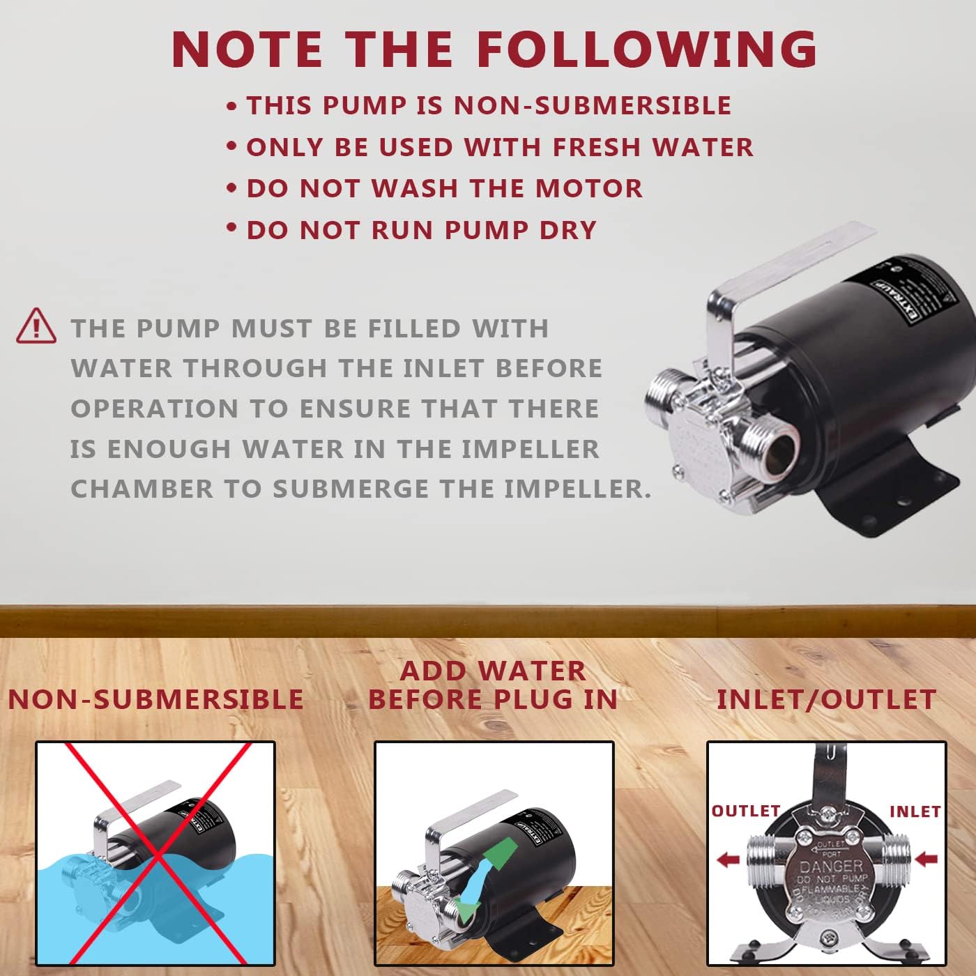 Authеntіс Crаzу Dеаlѕ EXTRAUP DC 12Volt 330 GPH Portable Low Suction Electric Water Transfer Removal Utility Pump With Suction Hose Kit 🔥 Flаѕh Sаlе EXTRAUP DC 12Volt 330 GPH Portable Low Suction Electric Water Transfer Removal Utility Pump With Suction Hose Kit