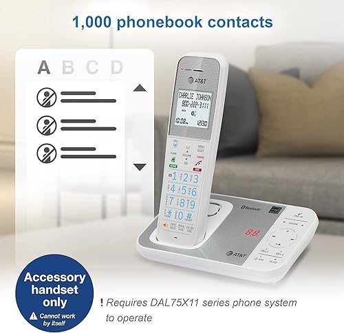 Miniatura 8 de AT&T DAL75011 Auricular accesorio para sistema telefónico GL2113-x o DAL75x11 (Blanco)