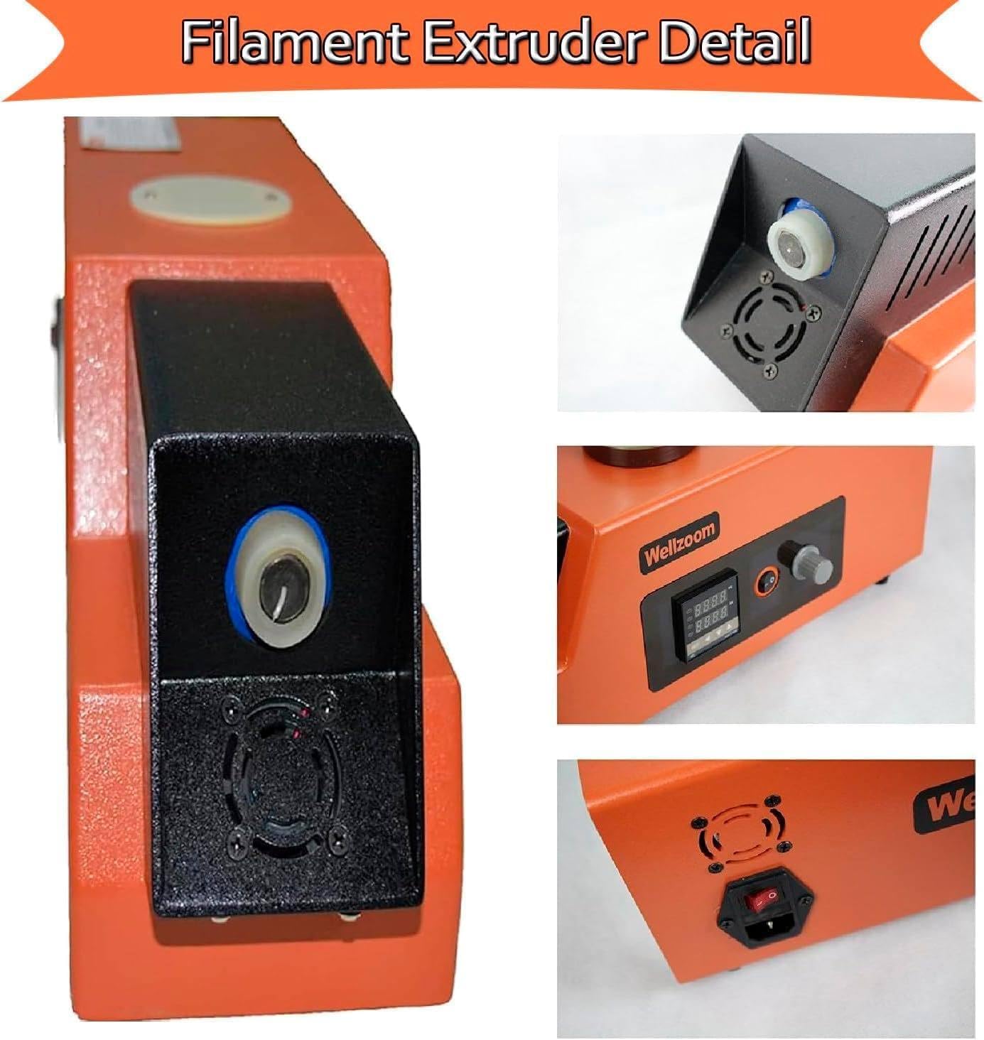 Macchina Estrusore E Riciclatore Di Filamento Per Stampante 3d A Velocità Regolabile - 300-650 Mm/min Con Doppio Stampo Di Estrusione (1,75 Mm E 3 Mm)