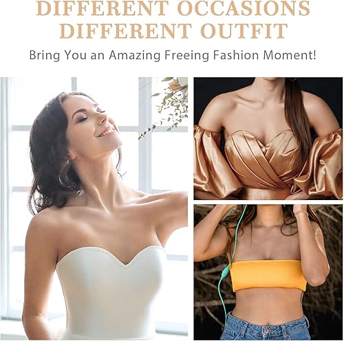 Miniatura 6 de COMNICO 2 pares de sujetadores adhesivos de silicona invisibles con cinta adhesiva para levantamiento de senos, pechos adhesivos extraíbles para