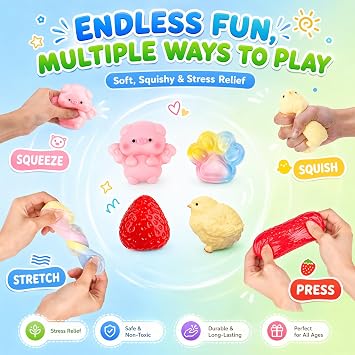 Taba Toy, 4Pcs Fidget Toys for Kids Adults Anxiety Relief