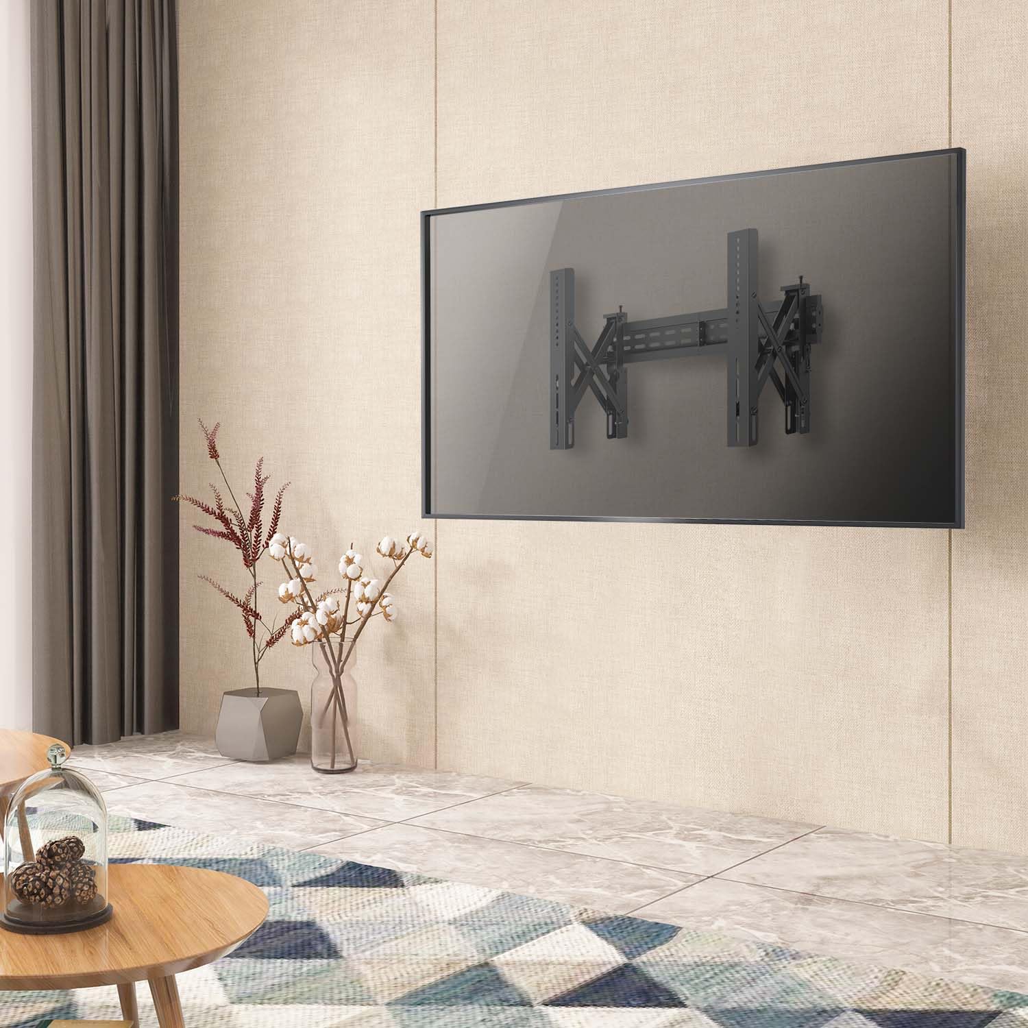 AISENS - VW70LPOX-257 - Soporte para Videowall Nivelable y Función Pop-out para TV 70Kg de 37-70, Negro