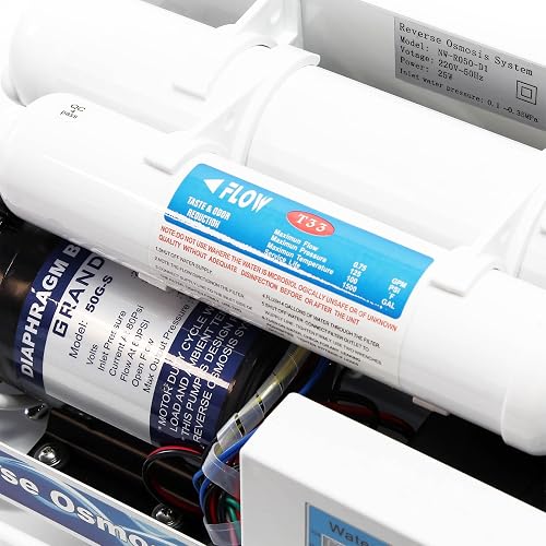 Naturewater NW-RO50-D1 Impianto osmosi inversa, filtrazione 5 stadi 190 l/giorno, con pompa e serbatoio - 6
