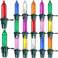 Vista 9 de Mudder 200 bombillas de repuesto para árbol de Navidad de 2.5 V, 0.425 W, mini bombilla de repuesto de alambre incandescente, luces preiluminadas