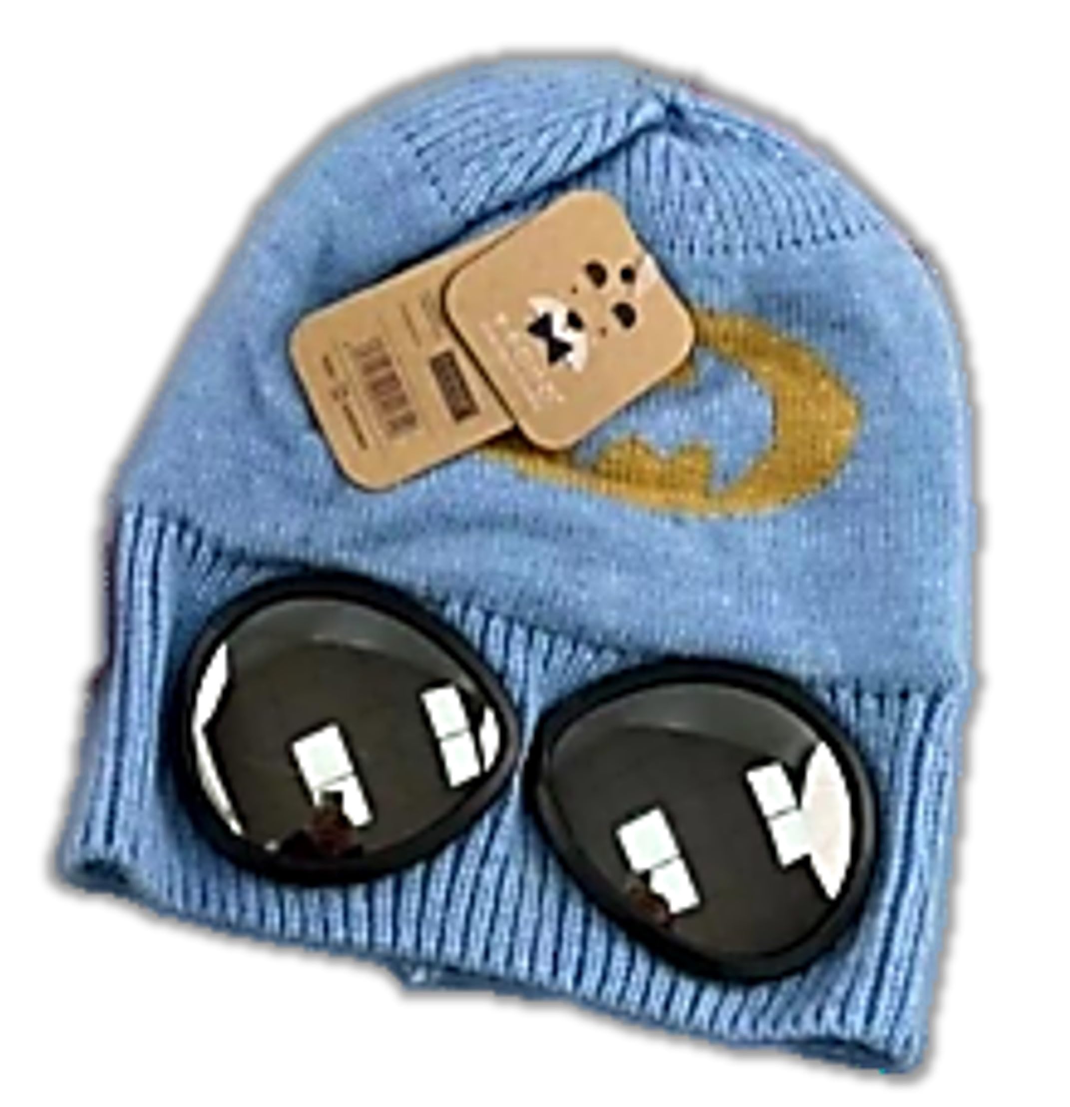 Wool Knitted Unisex Beanie Warm Hat with Sunglasses/Goggles for Outdoor Sports Cap Ear Cold Protector Glasses Fashion Warm Keeping Hat Windproof Winter Skull Cap ? Teens/Kids/Women ? Multicolor-image-11