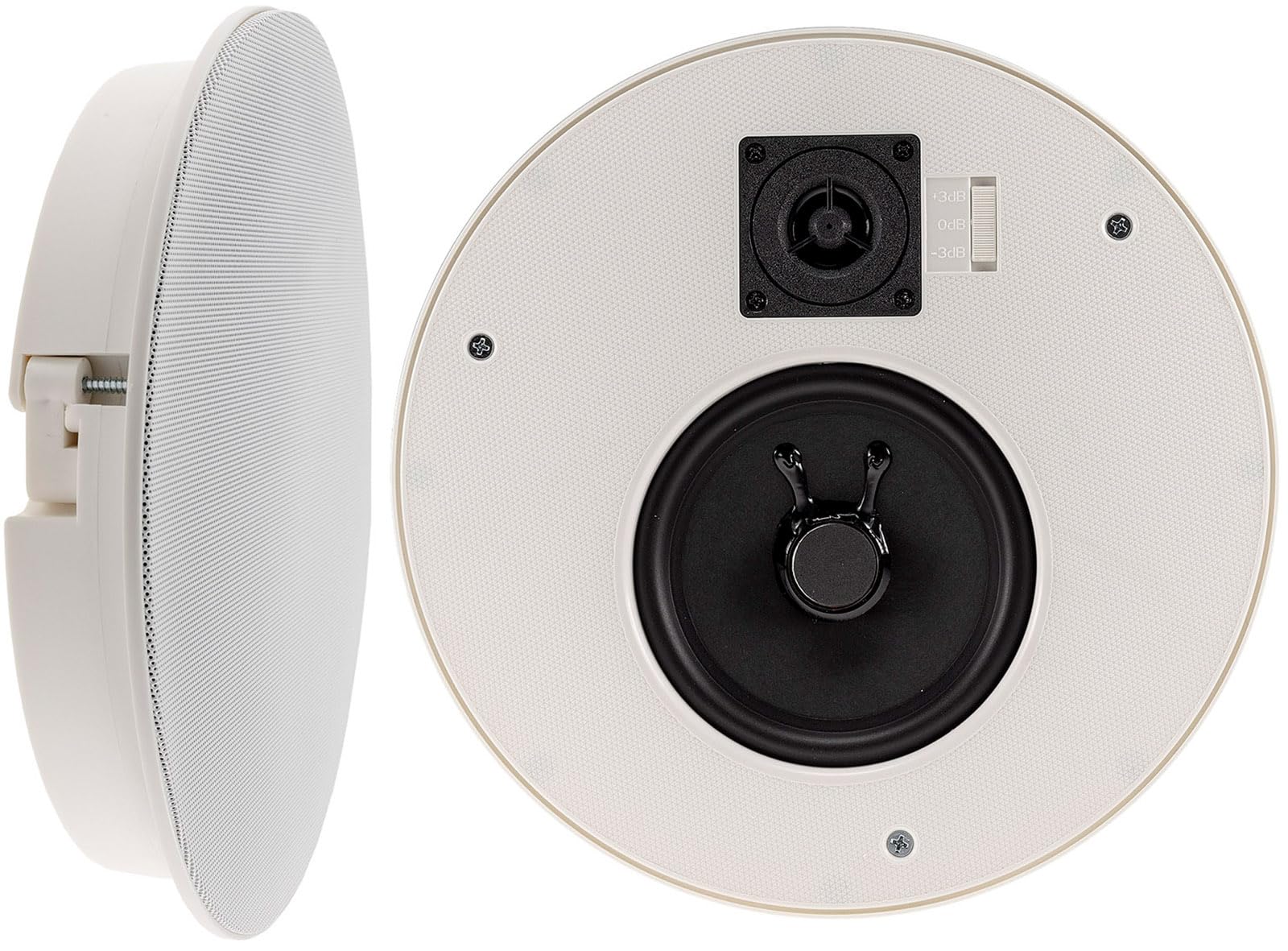 ChiliTec Altoparlante da Incasso Soffitto Parete 2 Vie 120 Watt Ø 255 mm Bianco