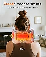 Vista 2 de arboleaf Almohada térmica para el cuello para viajes, almohada de espuma viscoelástica para avión con calefacción por zonas de grafeno, recargable