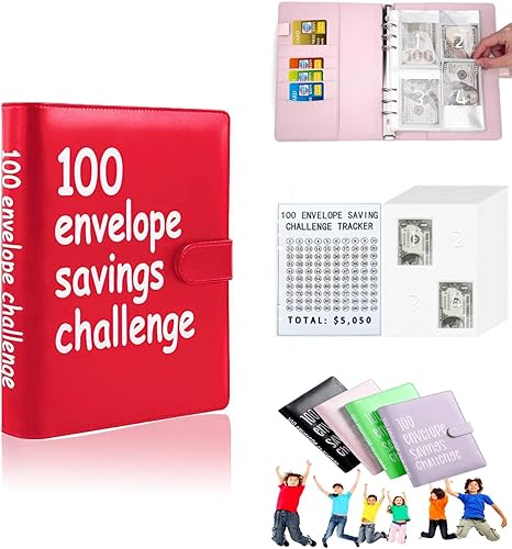 Vista 11 de Libro de desafíos de ahorro de dinero con sobres, carpeta de desafíos de ahorro de dinero, libro de ahorros con sobres de efectivo