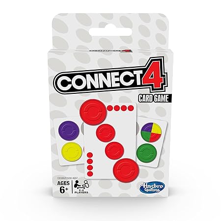 Hasbro Gaming Connect 4 Card Game for Kids Ages 6 and Up, 2-4 Players 4-in-A-Row Game, Multicolor at Rs. 139