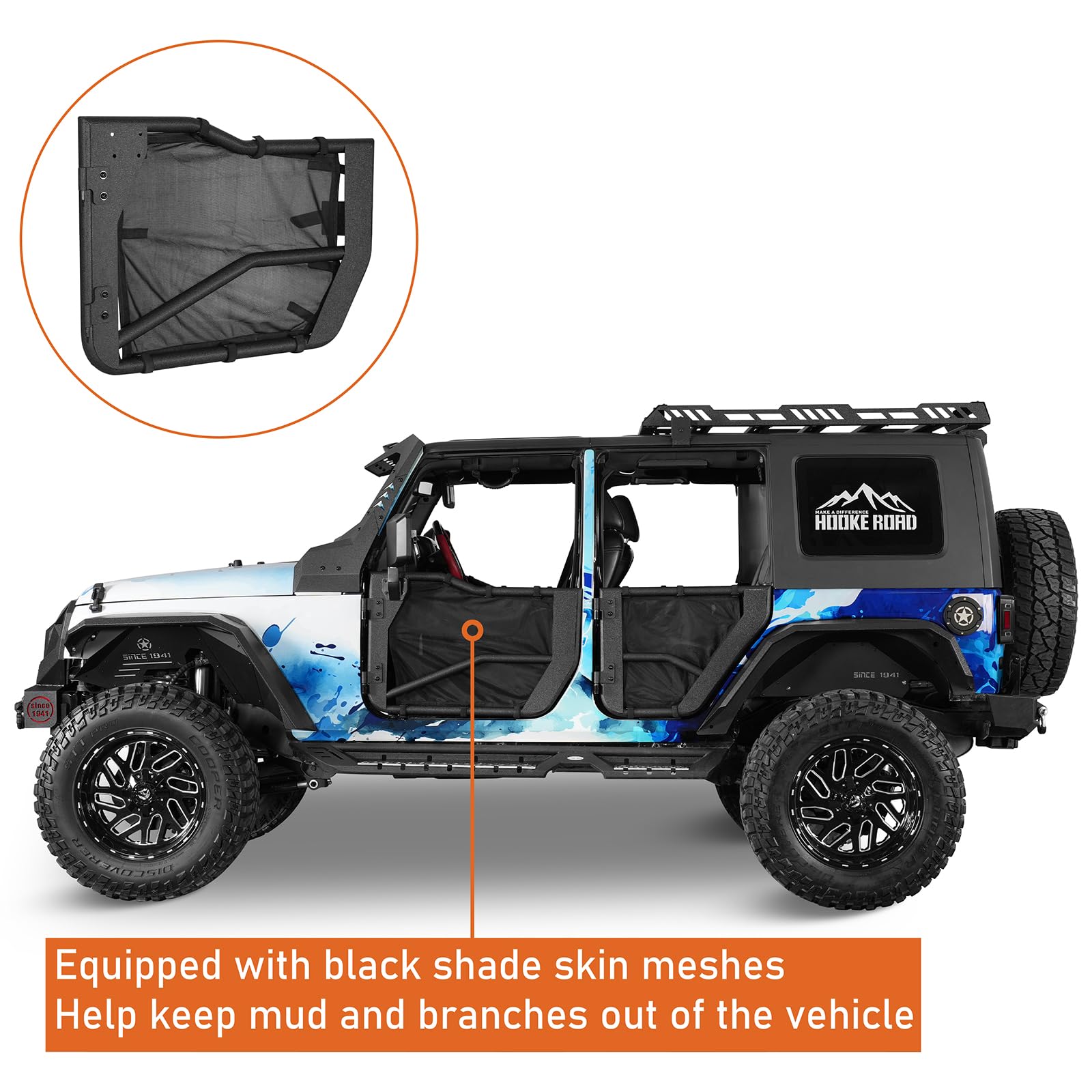 Amazon | Hooke Road Wrangler JK チューブハーフドア チューブ