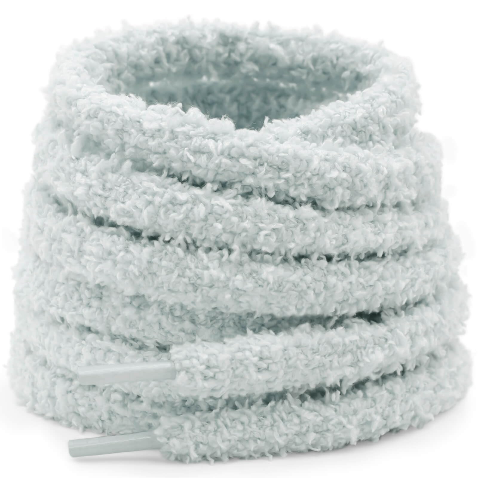 YJRVFINE Fuzzy Shoe Laces for Sneakers: 2 Pairs Round Soft Plush Shoelaces for Women