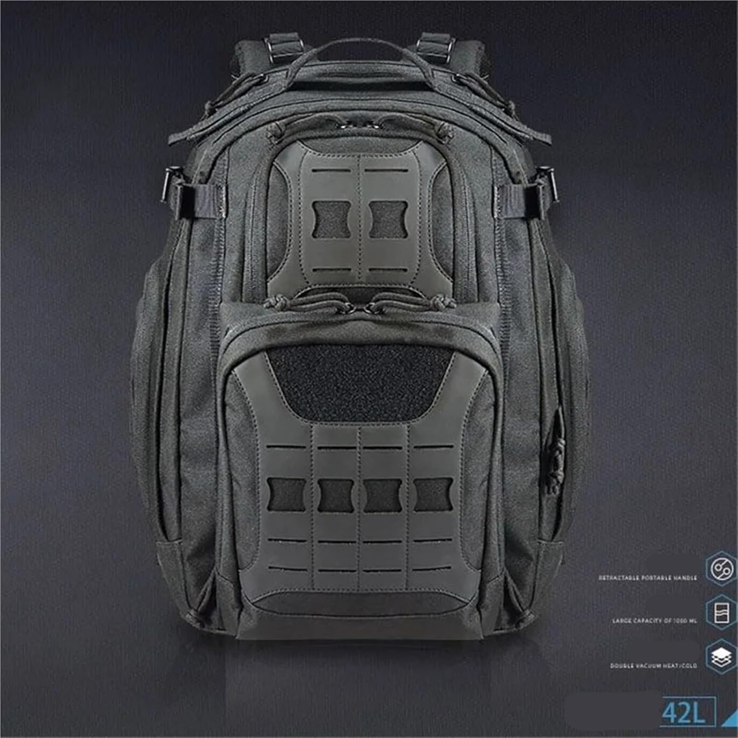 40L Large-Capacity Waterproof Outdoor Backpack – Versatile Bag For Camping & Mountaineering(BLACK)