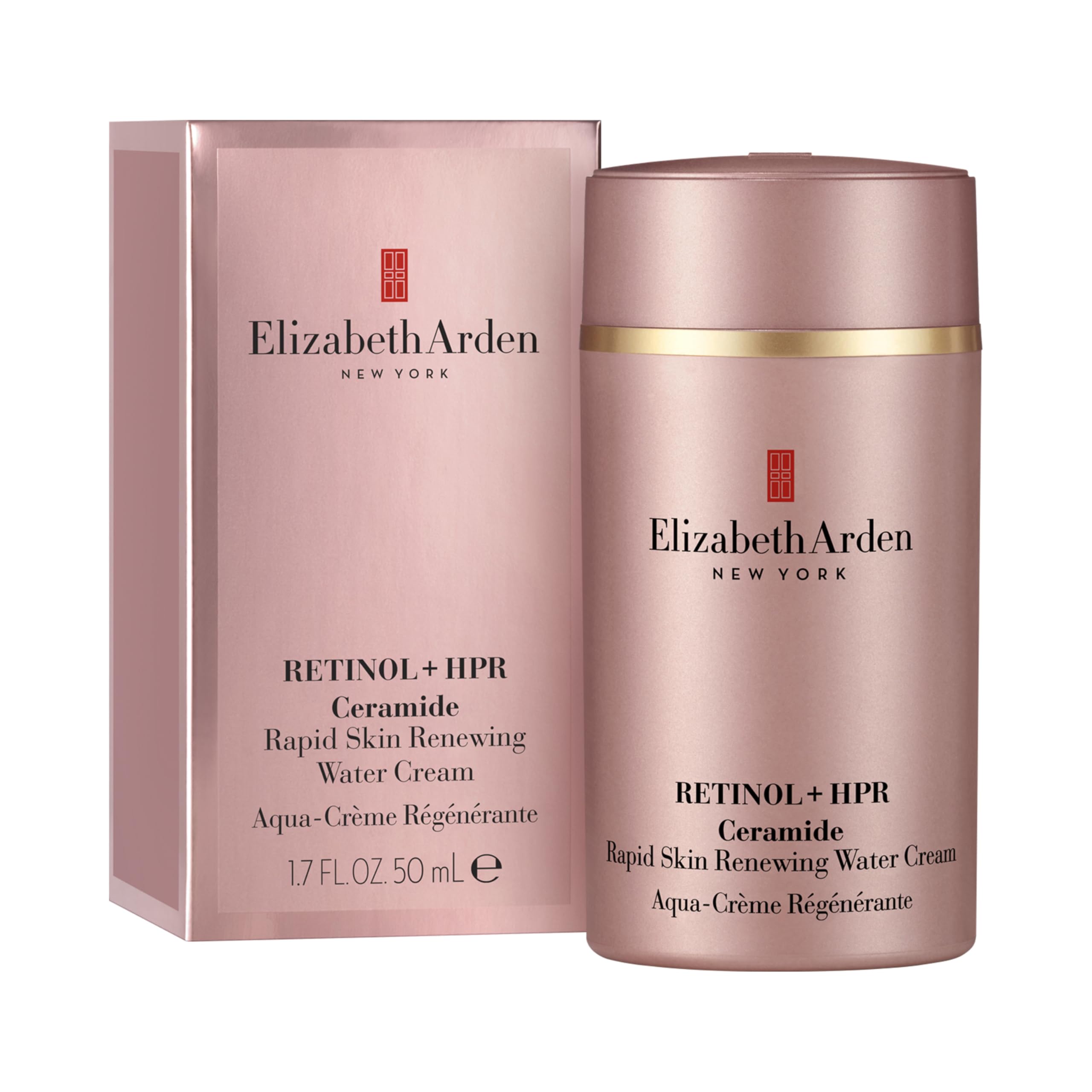 Elizabeth Arden Retinol + HPR Crema Rinnovatrice con Retinolo e Ceramide Water Cream, Cura Anti-età per Rivitalizzare e Levigare le Rughe, per Giorno e Notte, 50 ml
