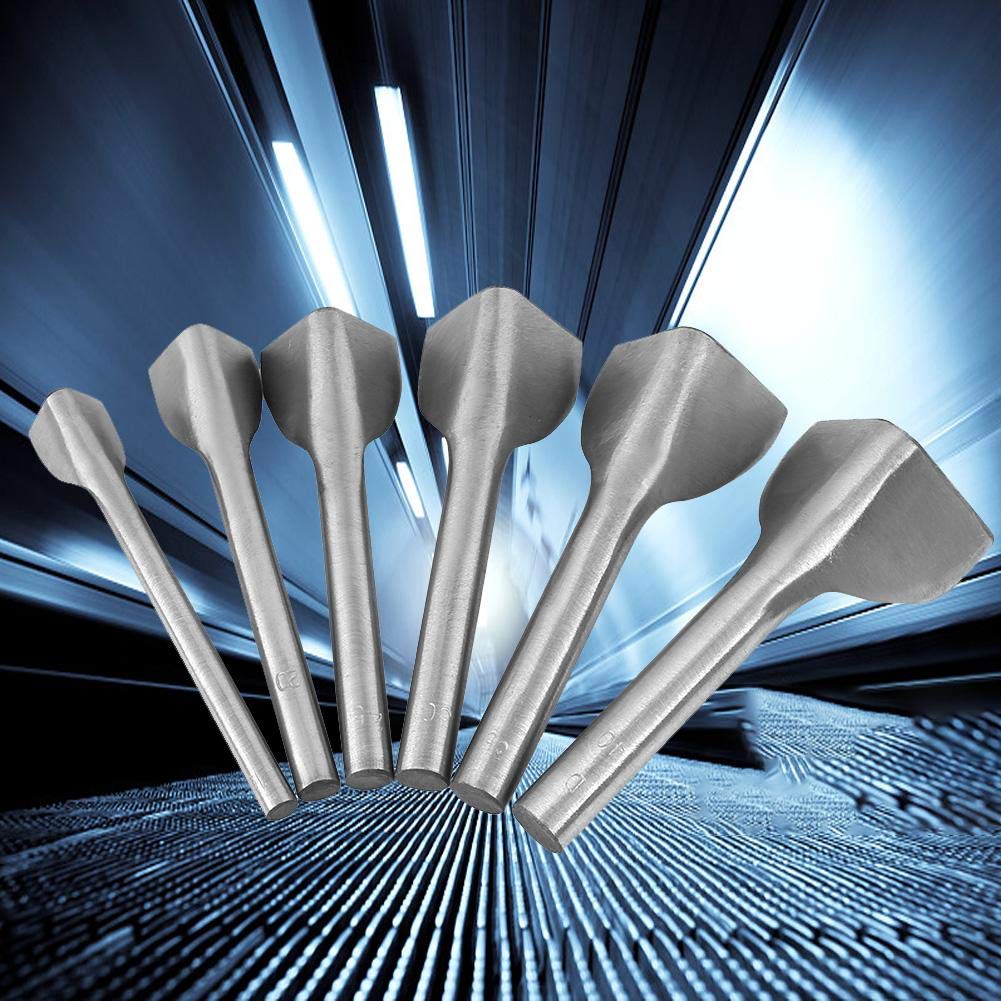 Cutter D'Extrémité De Ceinture 6 Pièces - Set Poinçons V Shape 15-40mm Pour Cuir Et Bricolage