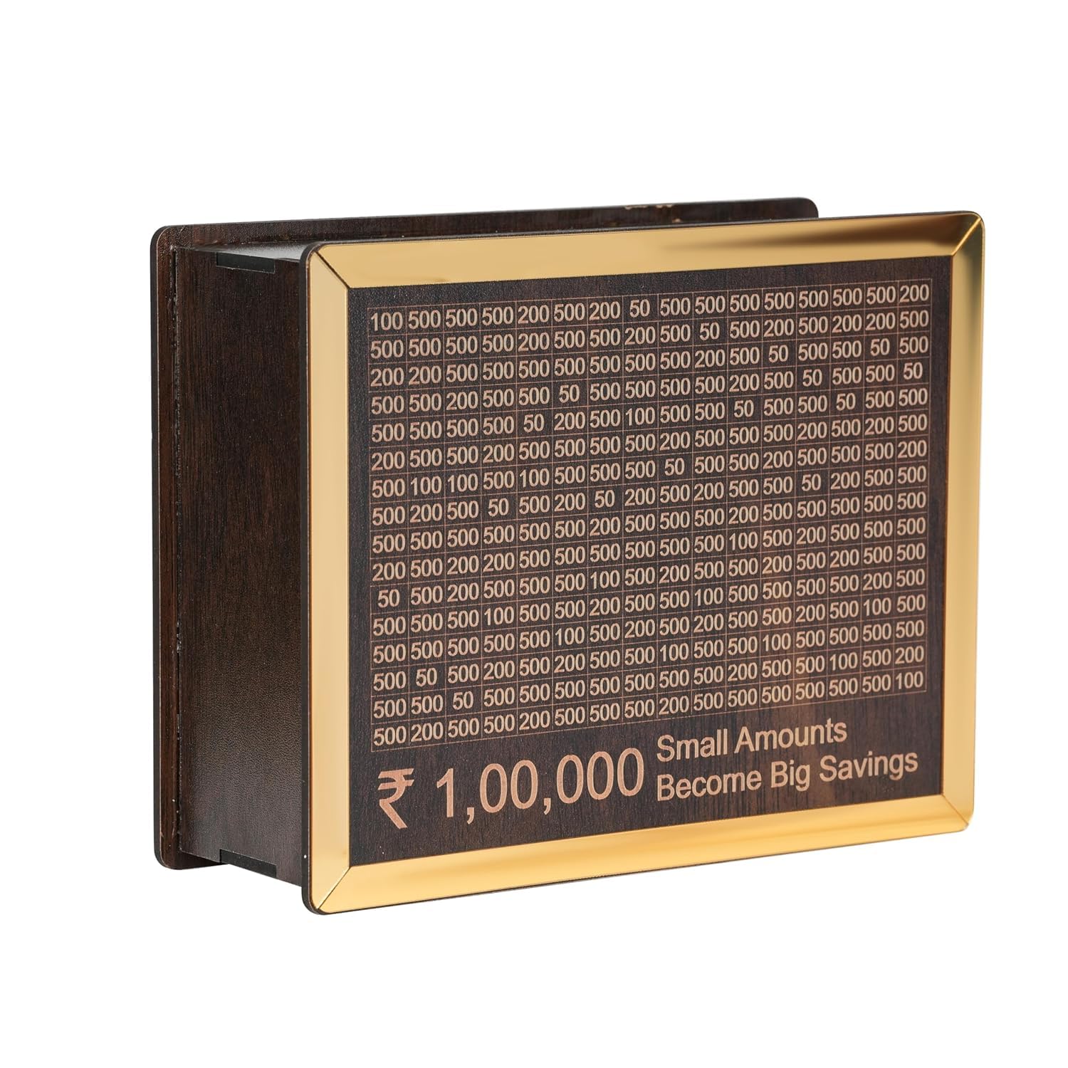 Campfire Wooden Ply Money Bank for Kids and Adults | 4mm Heavy Duty Ply Wood Durable Coin Saving Box Piggy Bank for Home Decor and Financial Organization (Brown, Round)
