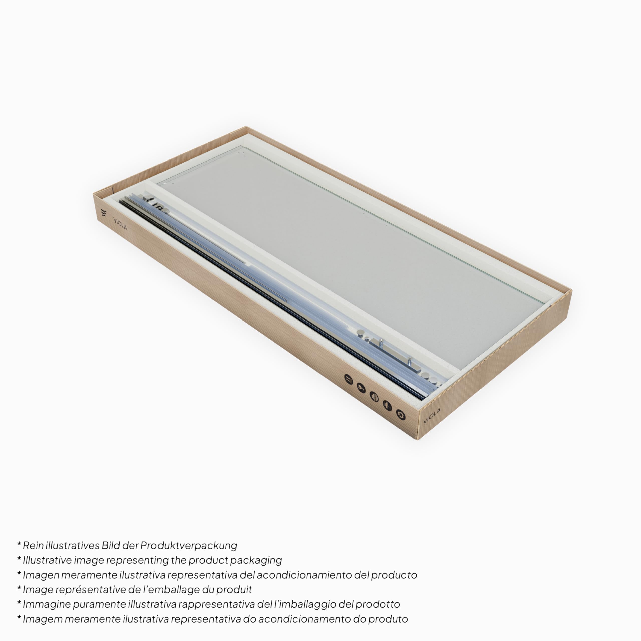 Mampara de Ducha Viola – Puerta Corredera, Cristal ESG 8 mm Transparente (cromo, 120x200 cm)