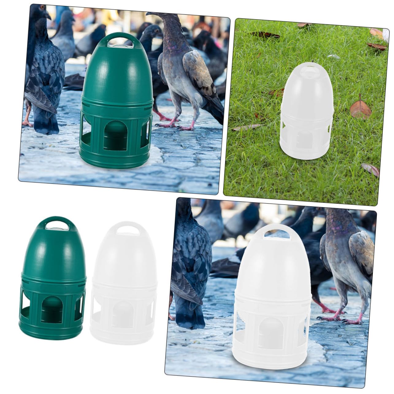 Mobestech Taubentränke aus Kunststoff mit Tragbarem Design 2 Stück zur Wasserversorgung Vogelkäfigzubehör für Brieftauben für Vogelkäfige und Garteneinsatz